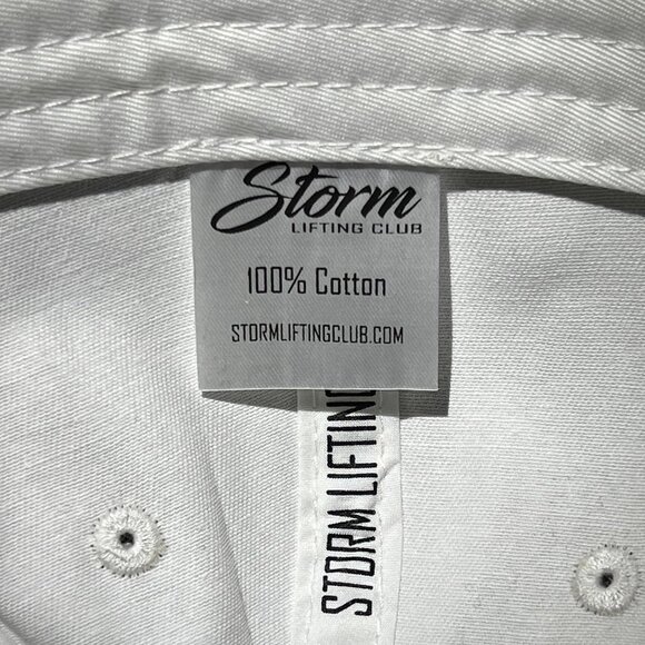 Storm A-Frame Snapback Hat Adjustable Baseball Cap Stylish Design White - Picture 5 of 5